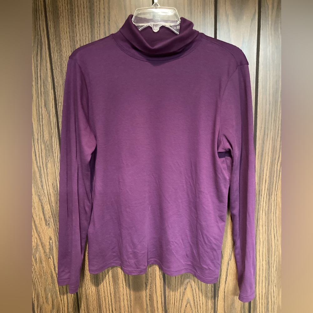 L.L. Bean Large, Purple Turtleneck